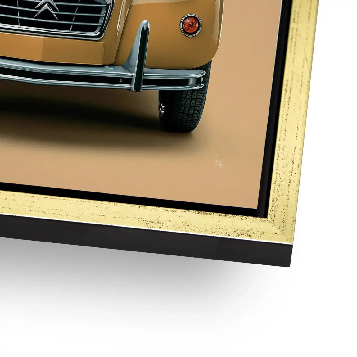 Citroen 2CV Voyage Alu Dibond Wandbild