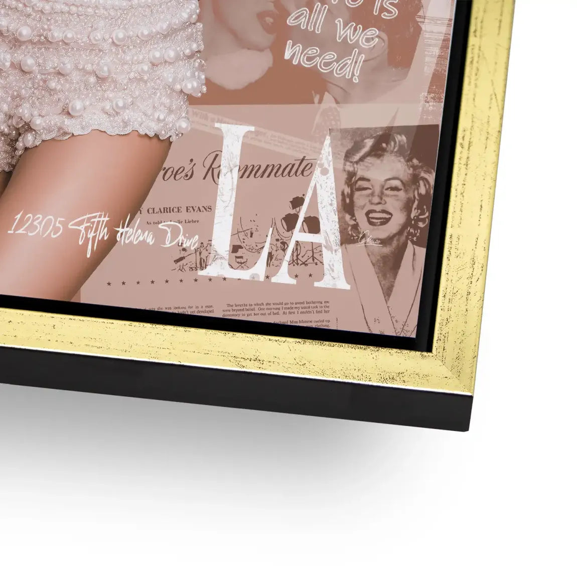 Hollywood Glam Marilyn Alu Dibond Bild