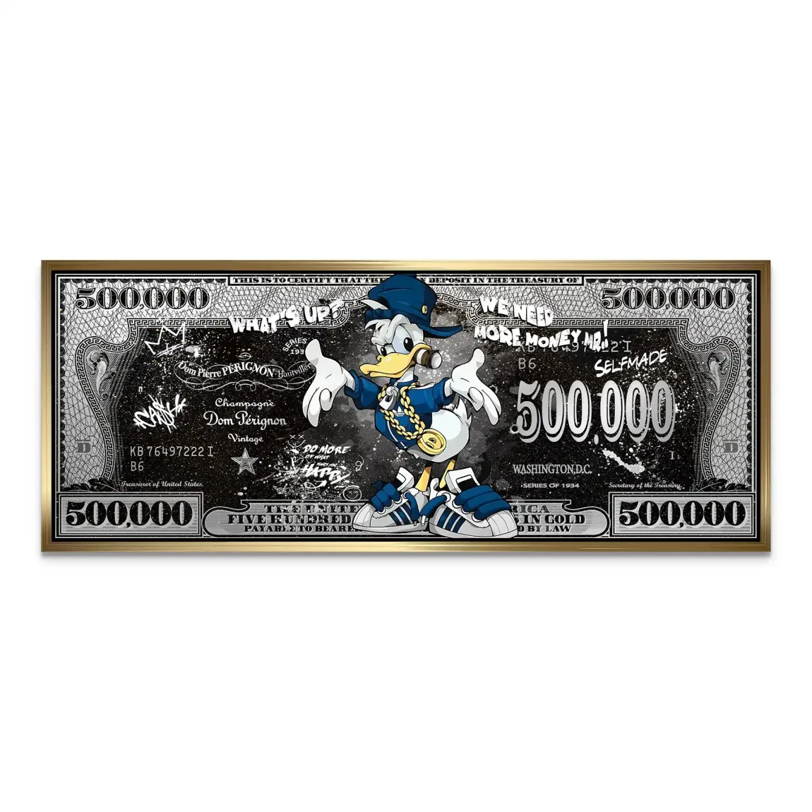 Donald Duck Whats up Dollar AluDibond Bild INGALERIE