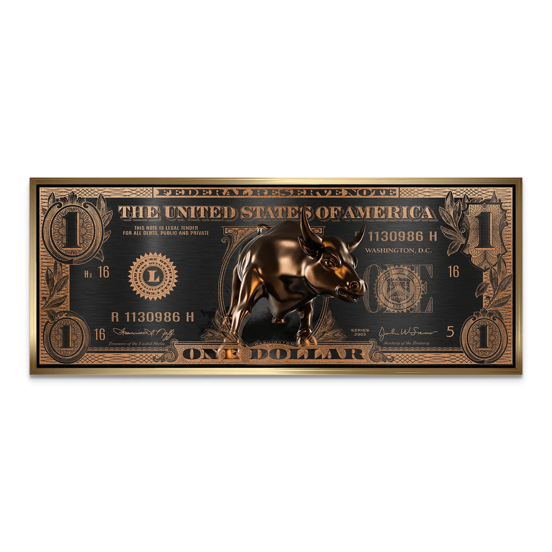 One Dollar Bull Style AluDibond Bild INGALERIE
