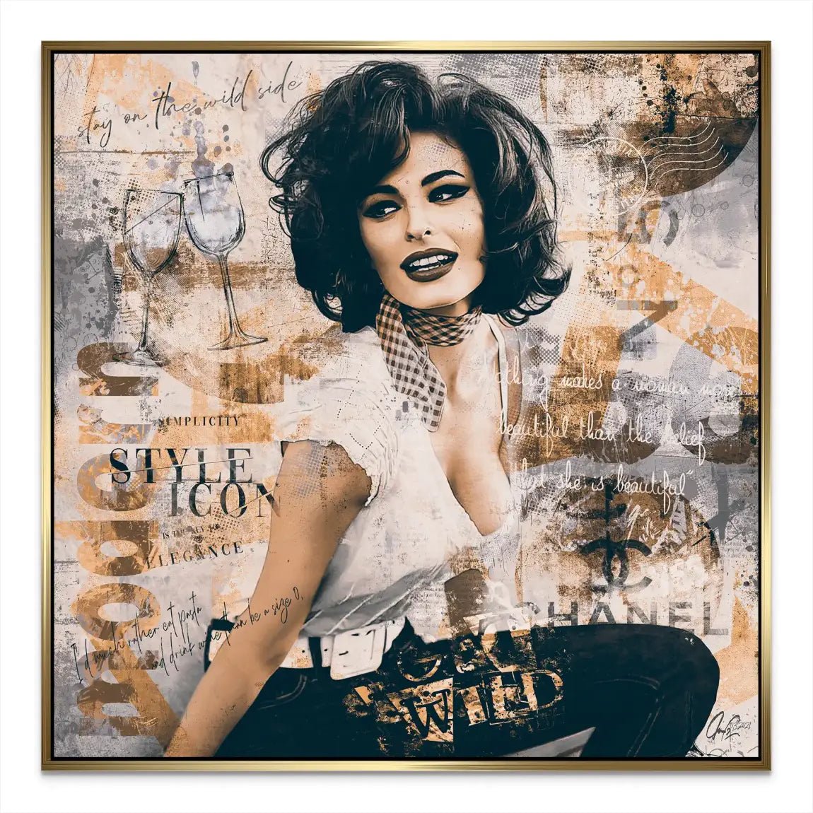 Sophia Loren Street Art AluDibond Bild INGALERIE