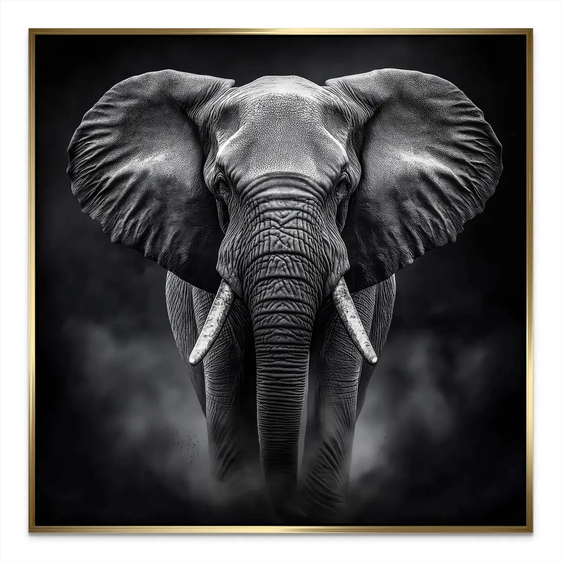 Elefant Black Style AluDibond Bild INGALERIE