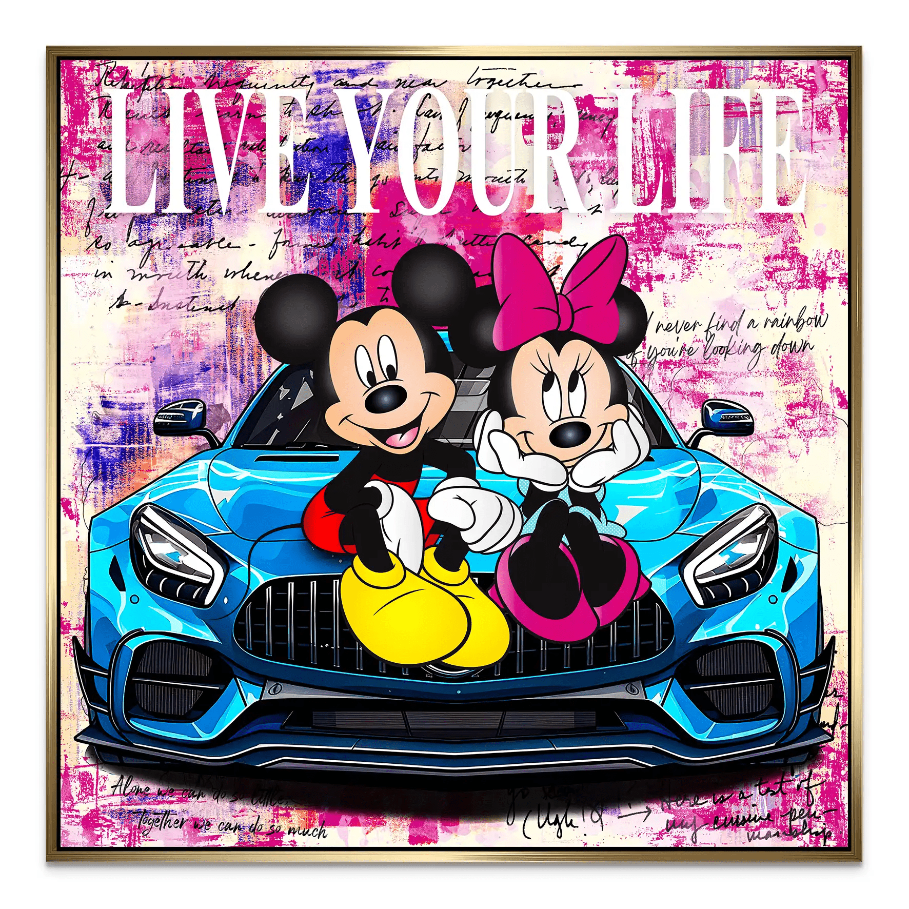 Micky & Minnie Enjoy Nr.2 AluDibond Bild INGALERIE