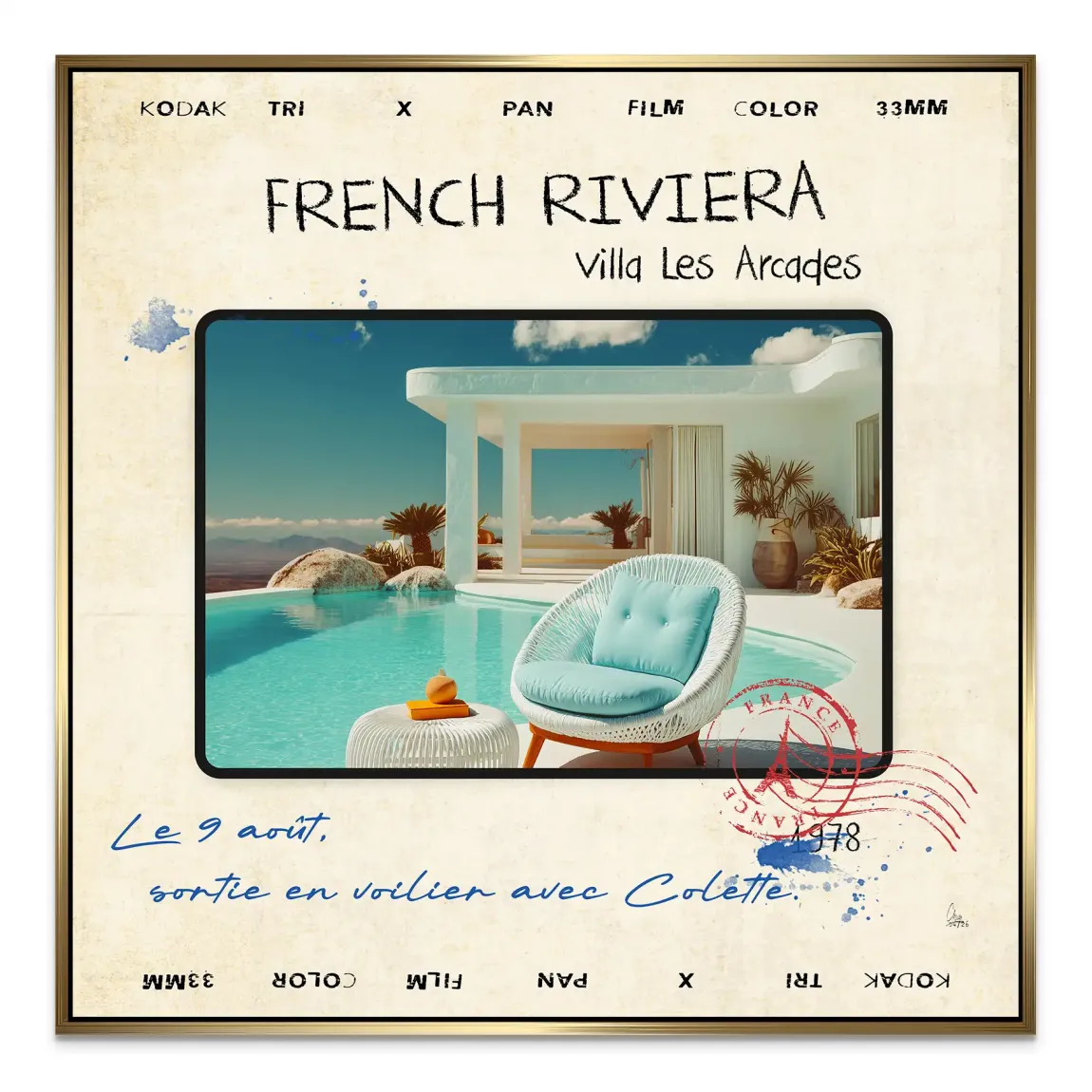 French Riviera Chic Wild Alu Dibond Wandbild