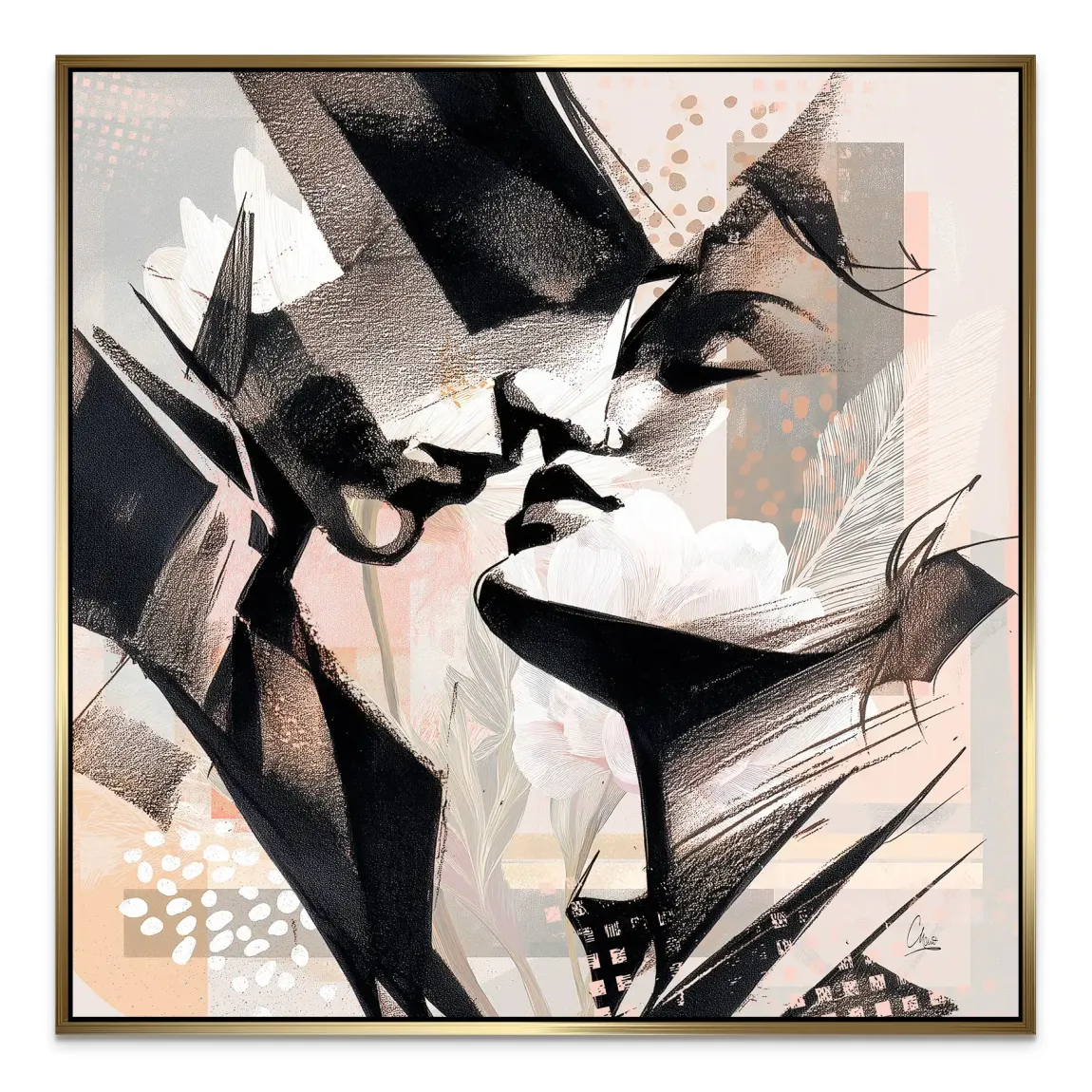 Soft Kiss Abstrakt Alu Dibond Bild