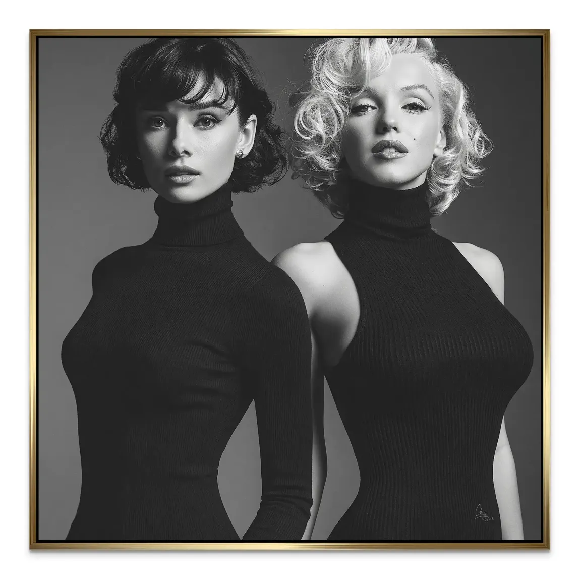 Audrey & Marilyn Alu Dibond Wandbild