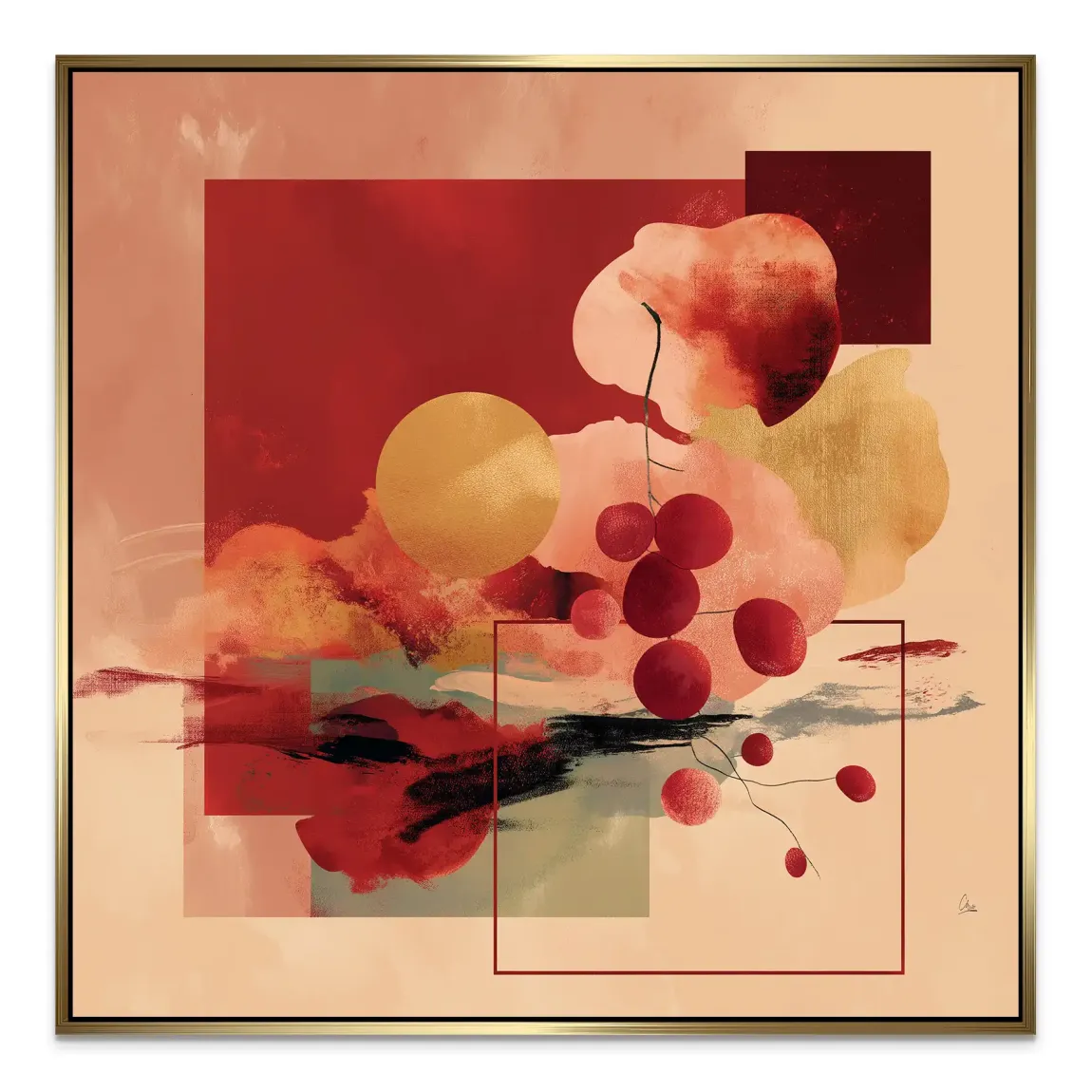 Scarlet Bloom Alu Dibond Bild