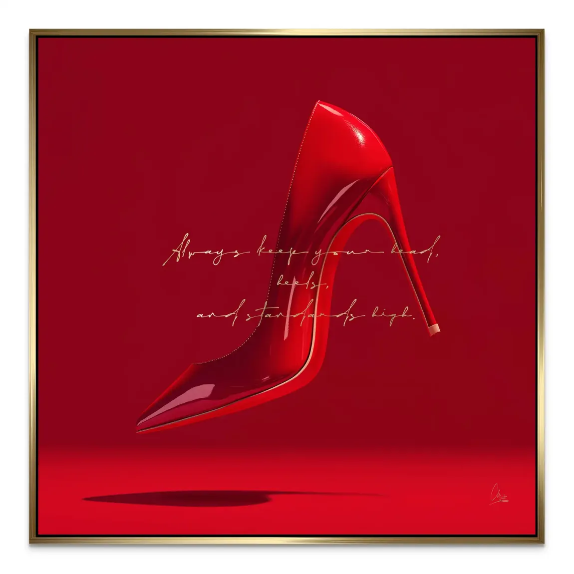 Red Heels Alu Dibond Bild