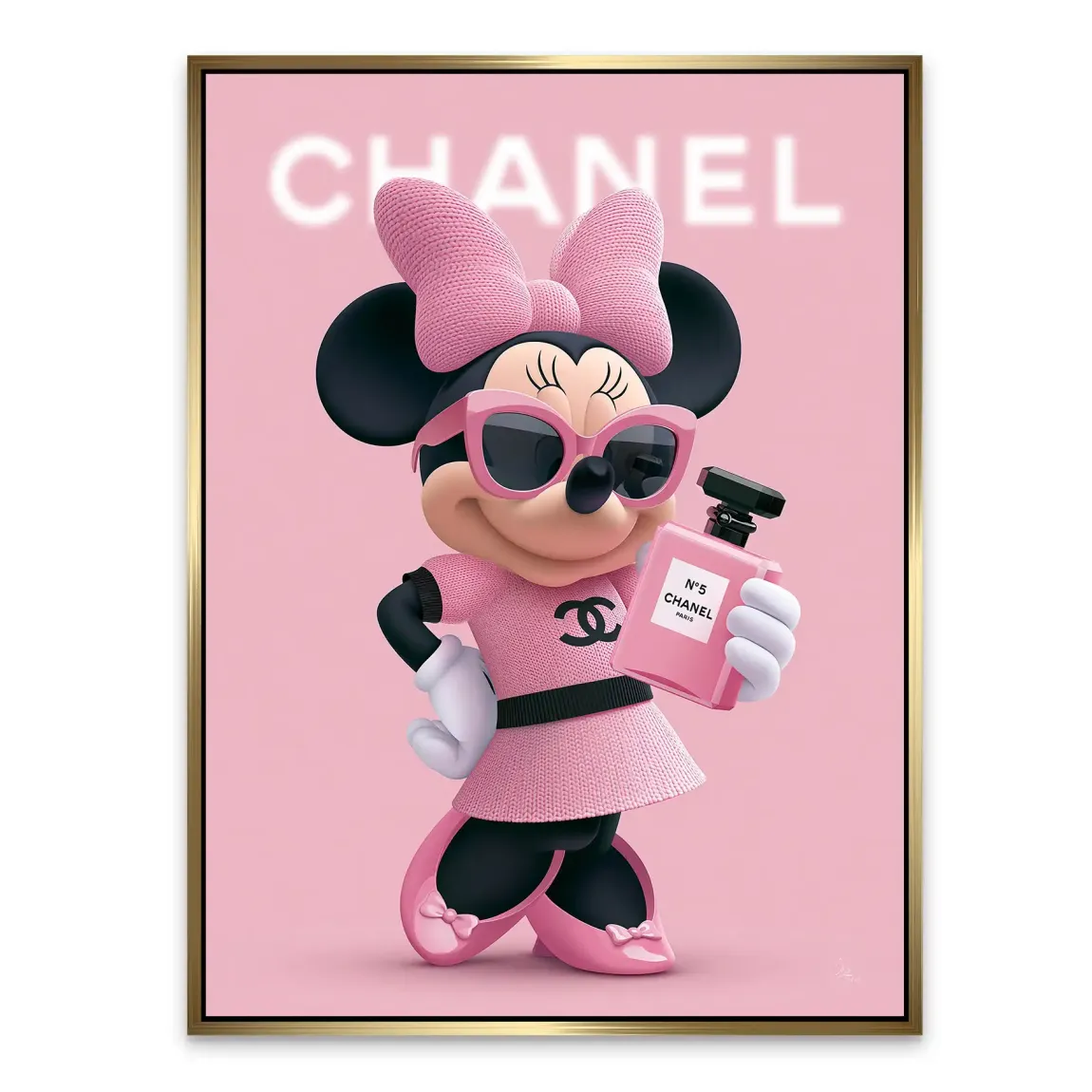 Minnie Rosé Chic Alu Dibond Wandbild