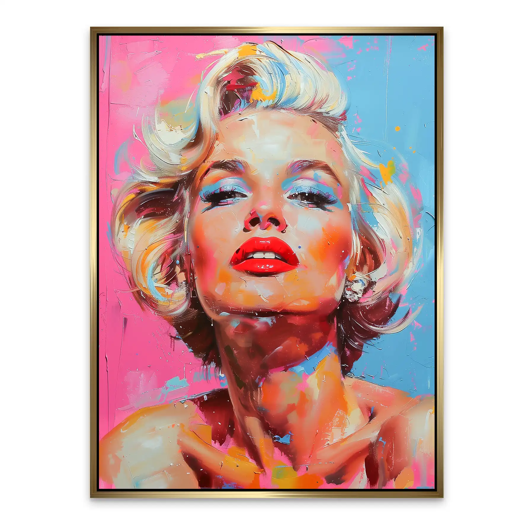 Marilyn Monroe Color Style AluDibond Bild INGALERIE