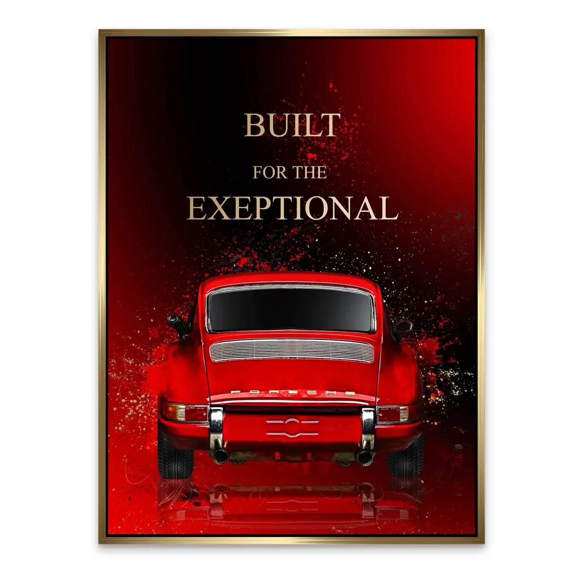 Red Legend 911 Retro Alu Dibond Bild