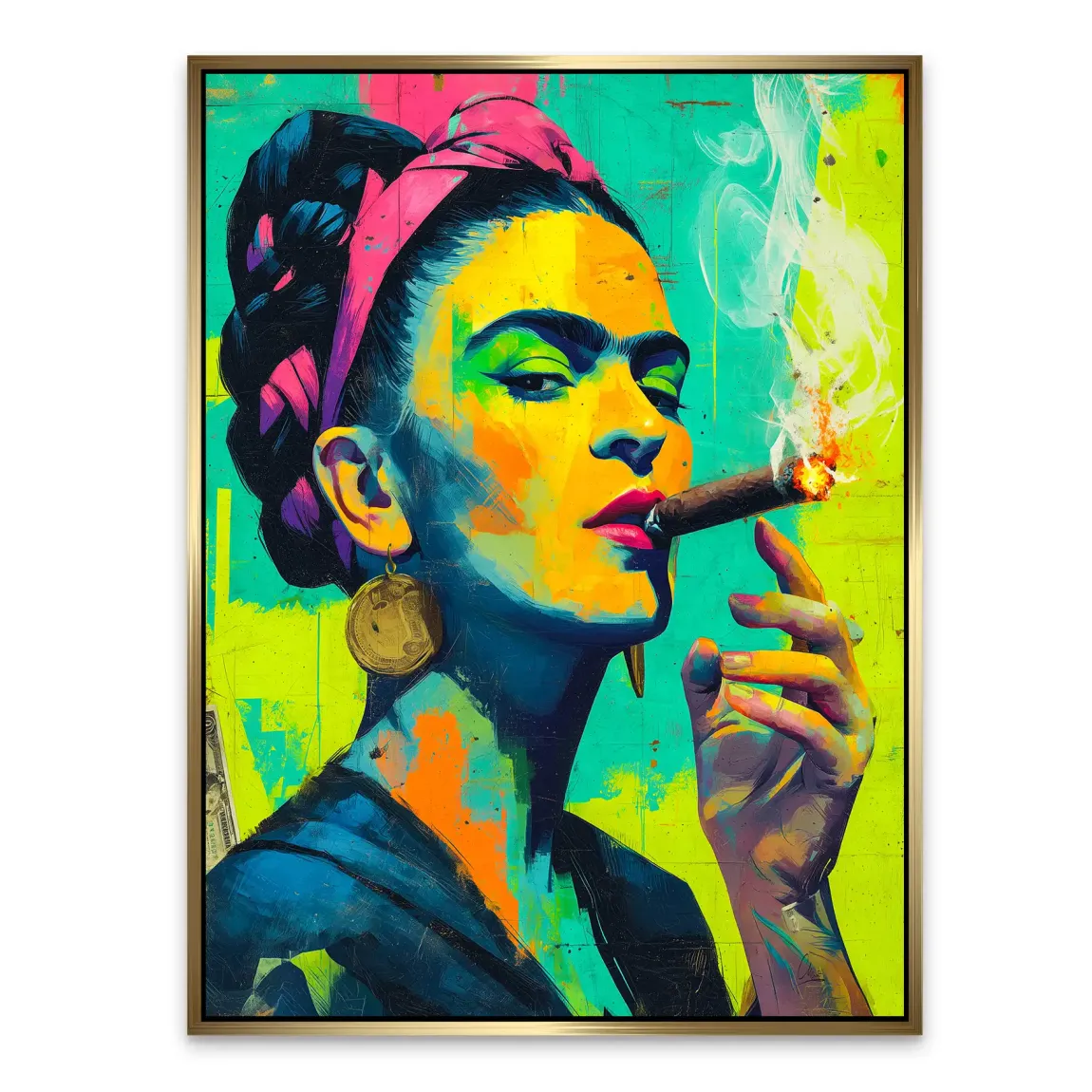 Frida Smoke Queen Alu Dibond Bild