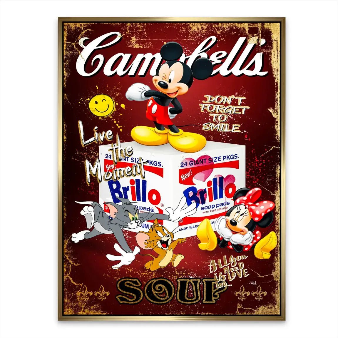 Micky Brillo Box Red Style Alu Dibond Bild INGALERIE