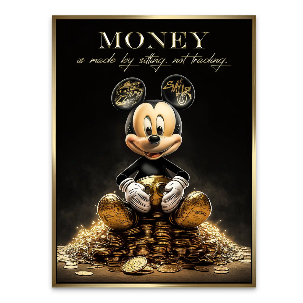 Micky Gold Motivation AluDibond Bild INGALERIE