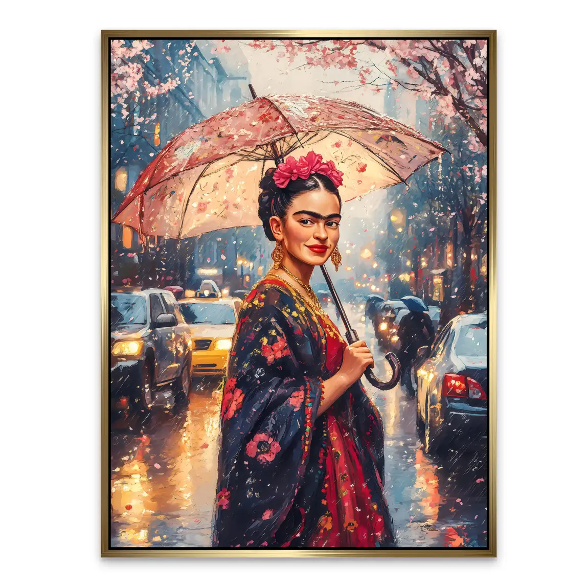 Frida im Abendregen Alu Dibond Bild INGALERIE