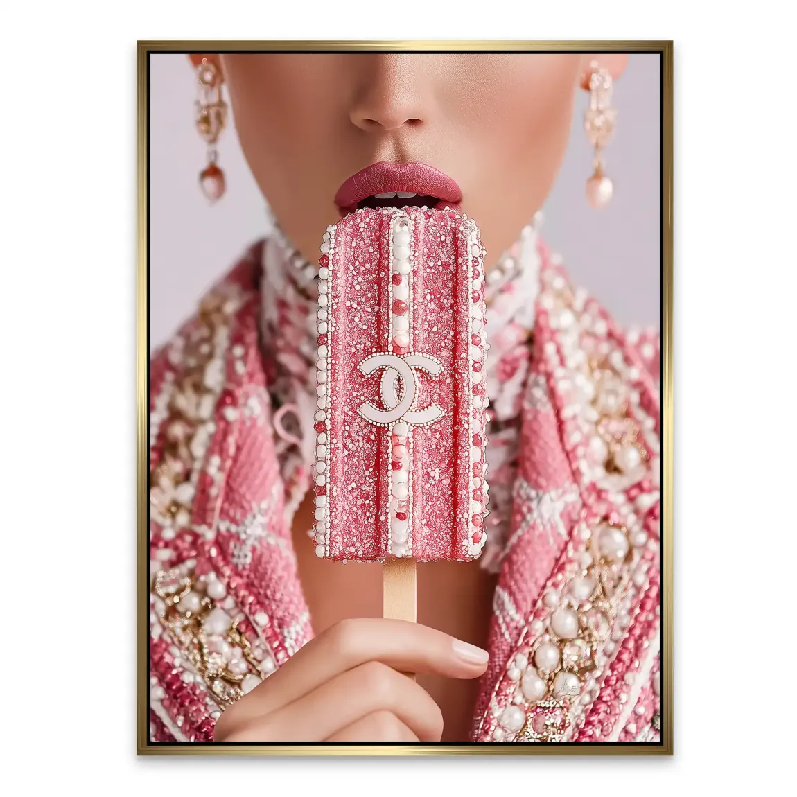 Pink Pearl Ice Couture Chanel Alu Dibond Bild