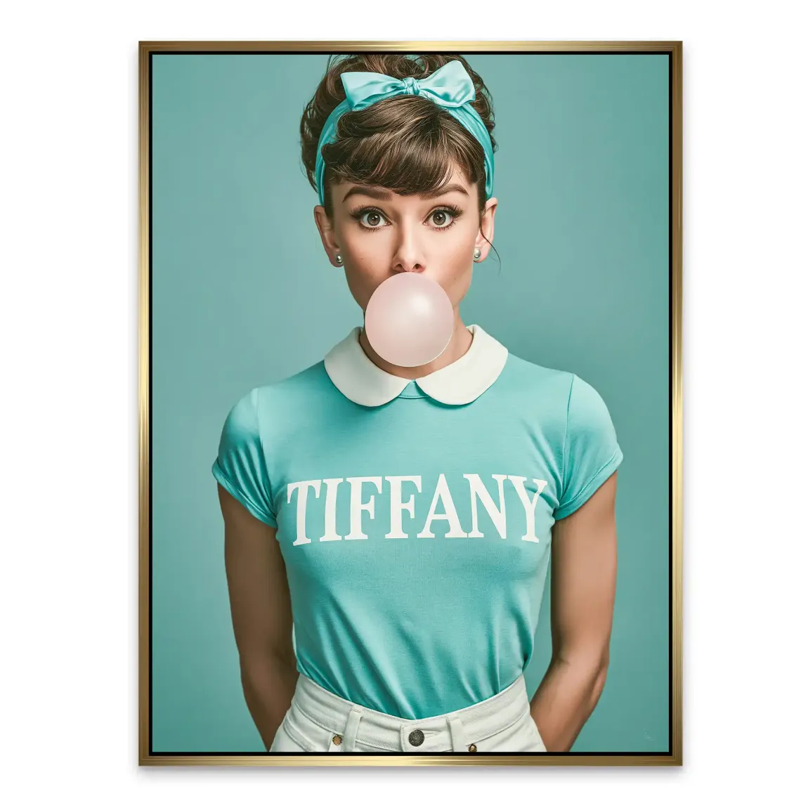 Audrey Bubble Tiffany Alu Dibond Wandbild