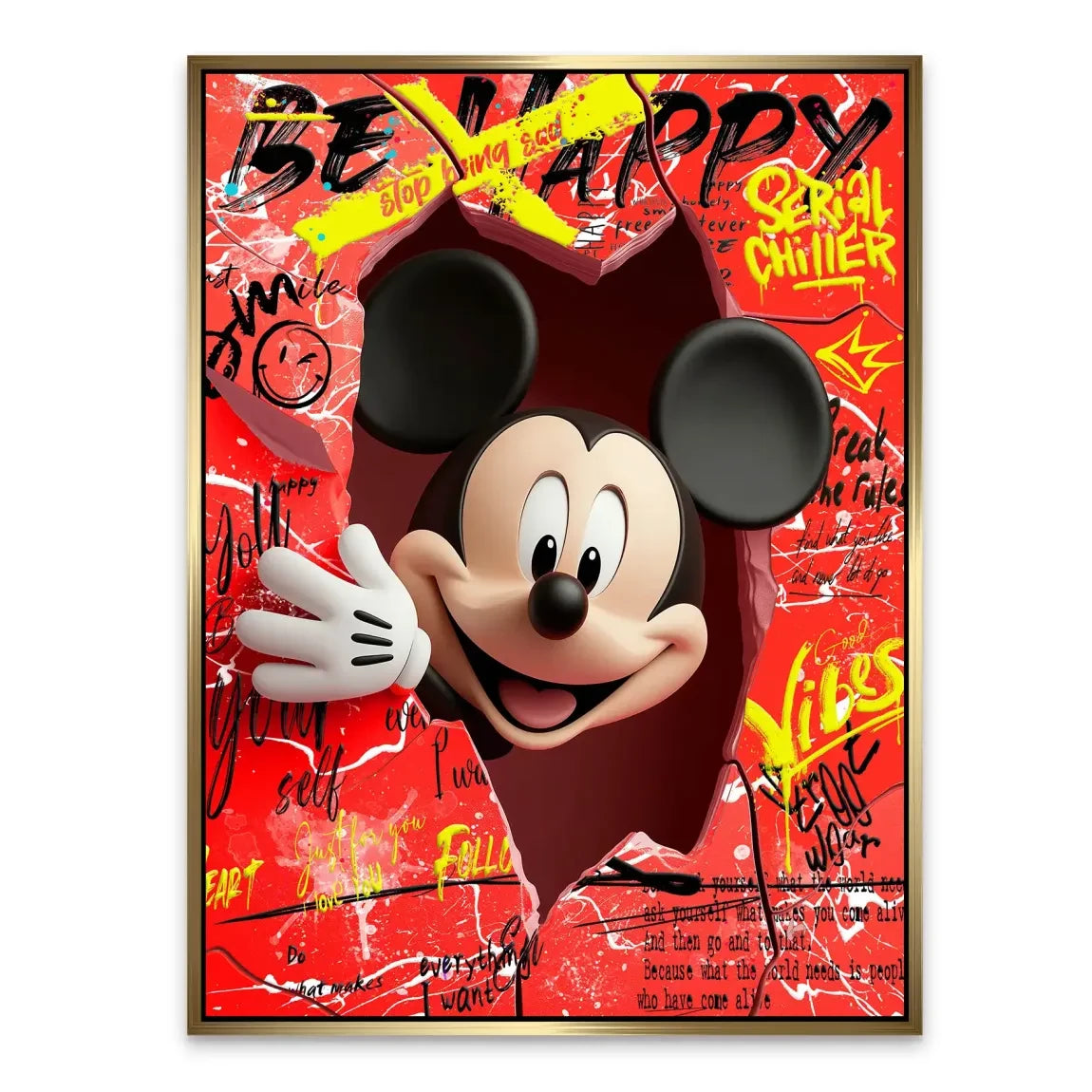 Charming Smile Micky Mouse Alu Dibond Bild INGALERIE