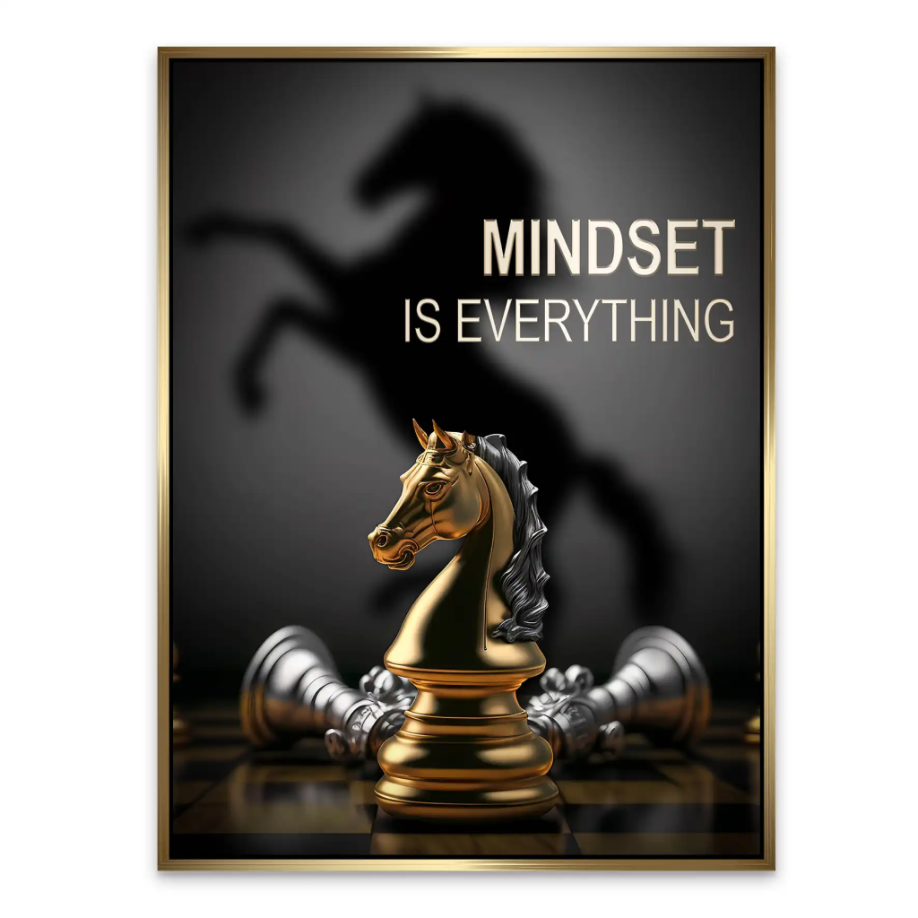 Motivation Schachfigur Springer AluDibond Bild INGALERIE