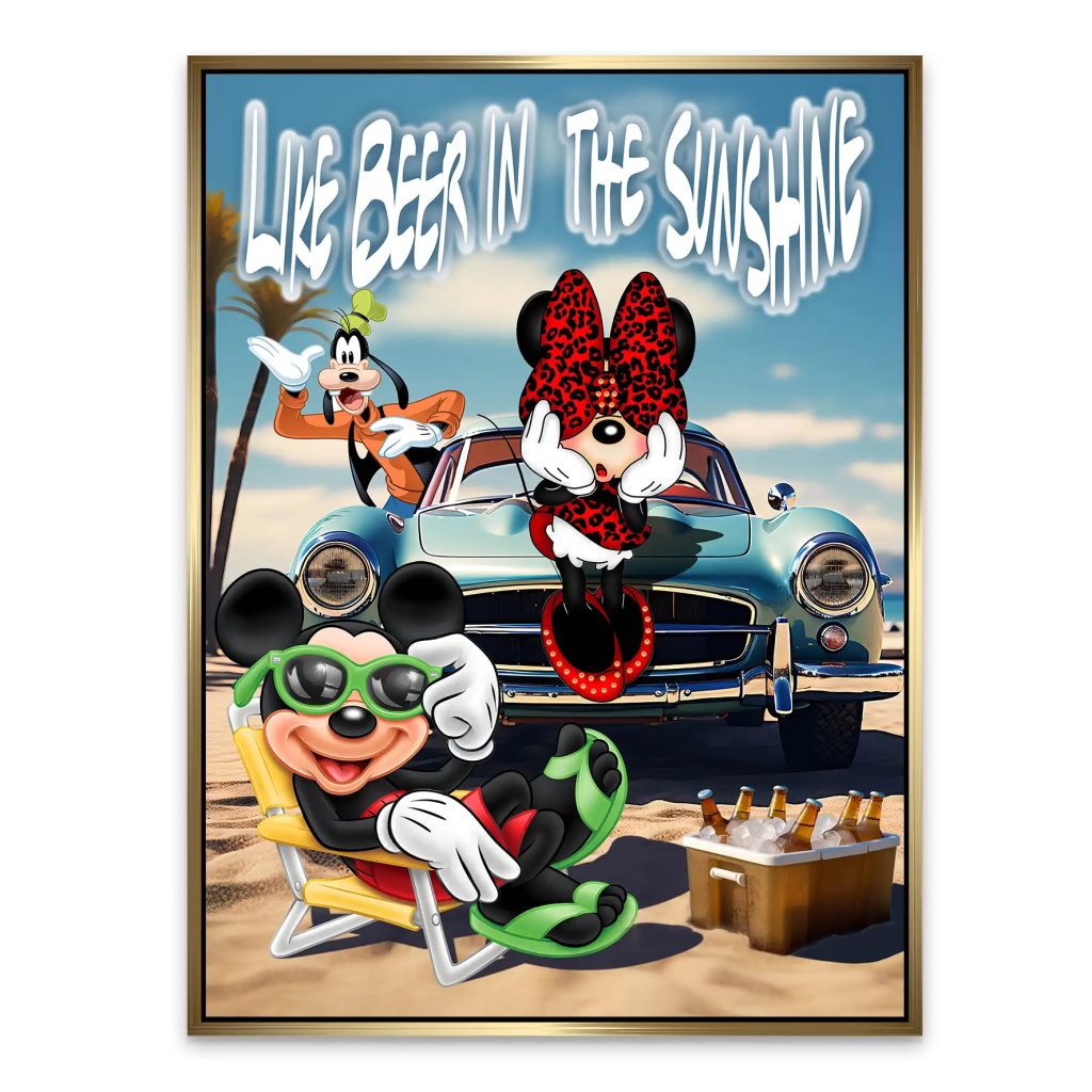 Micky & Minnie Maus like Beer AluDibond Bild INGALERIE