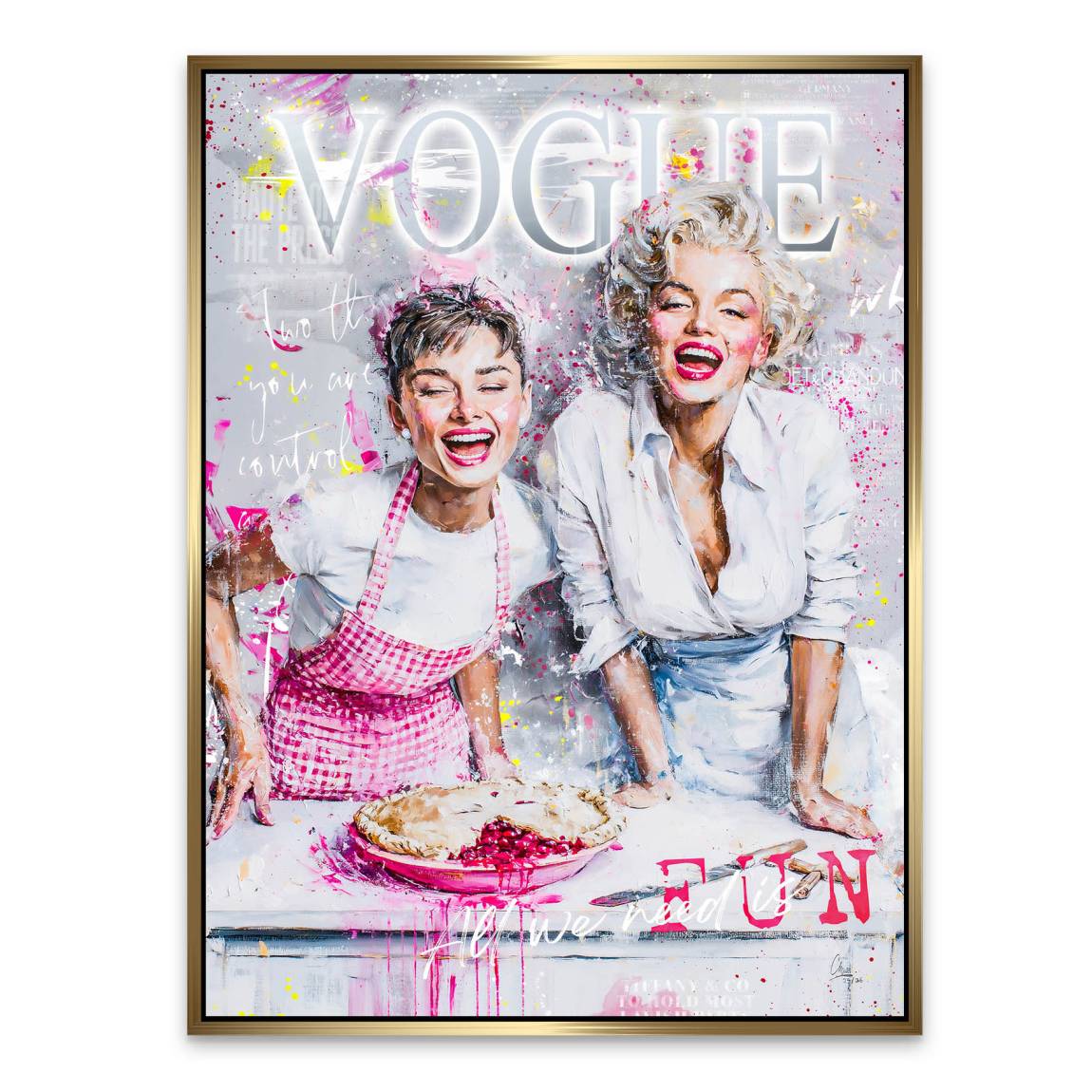 Audrey Marilyn Vogue Alu Dibond Wandbild
