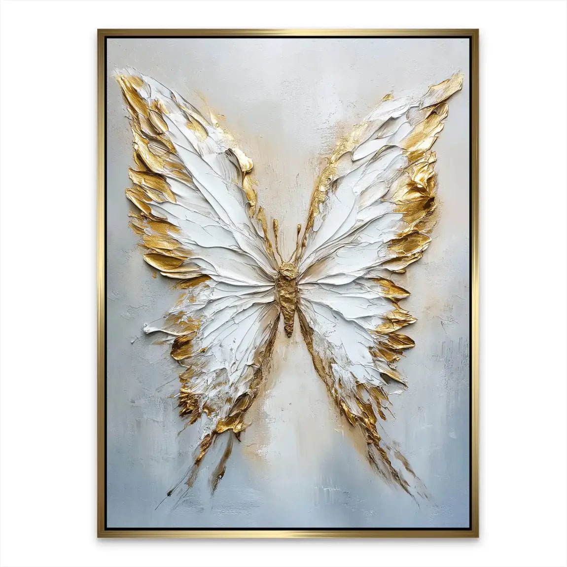 Schmetterling Gold Style Alu Dibond Bild INGALERIE