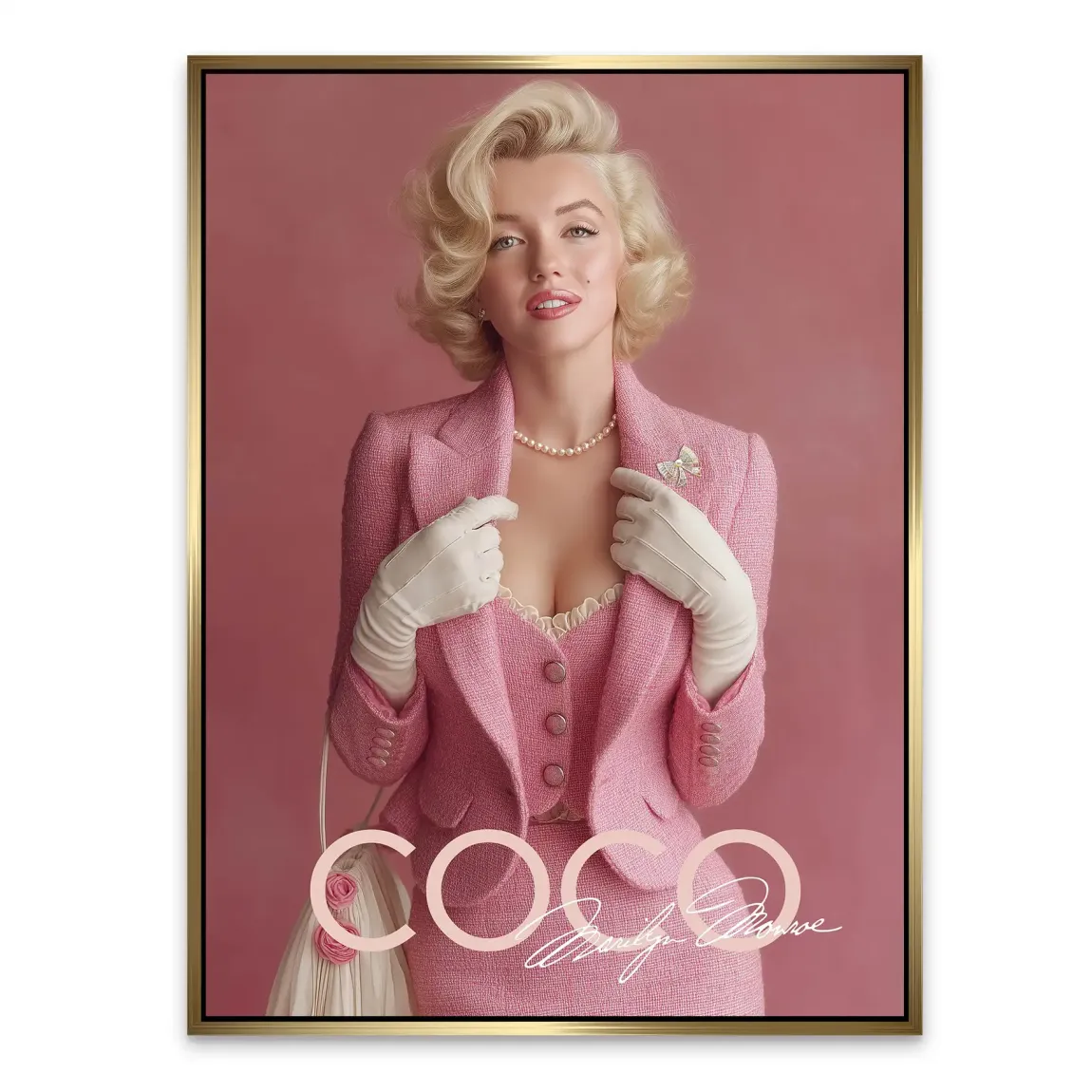 Eleganz in Rosé Monroe Alu Dibond Bild INGALERIE