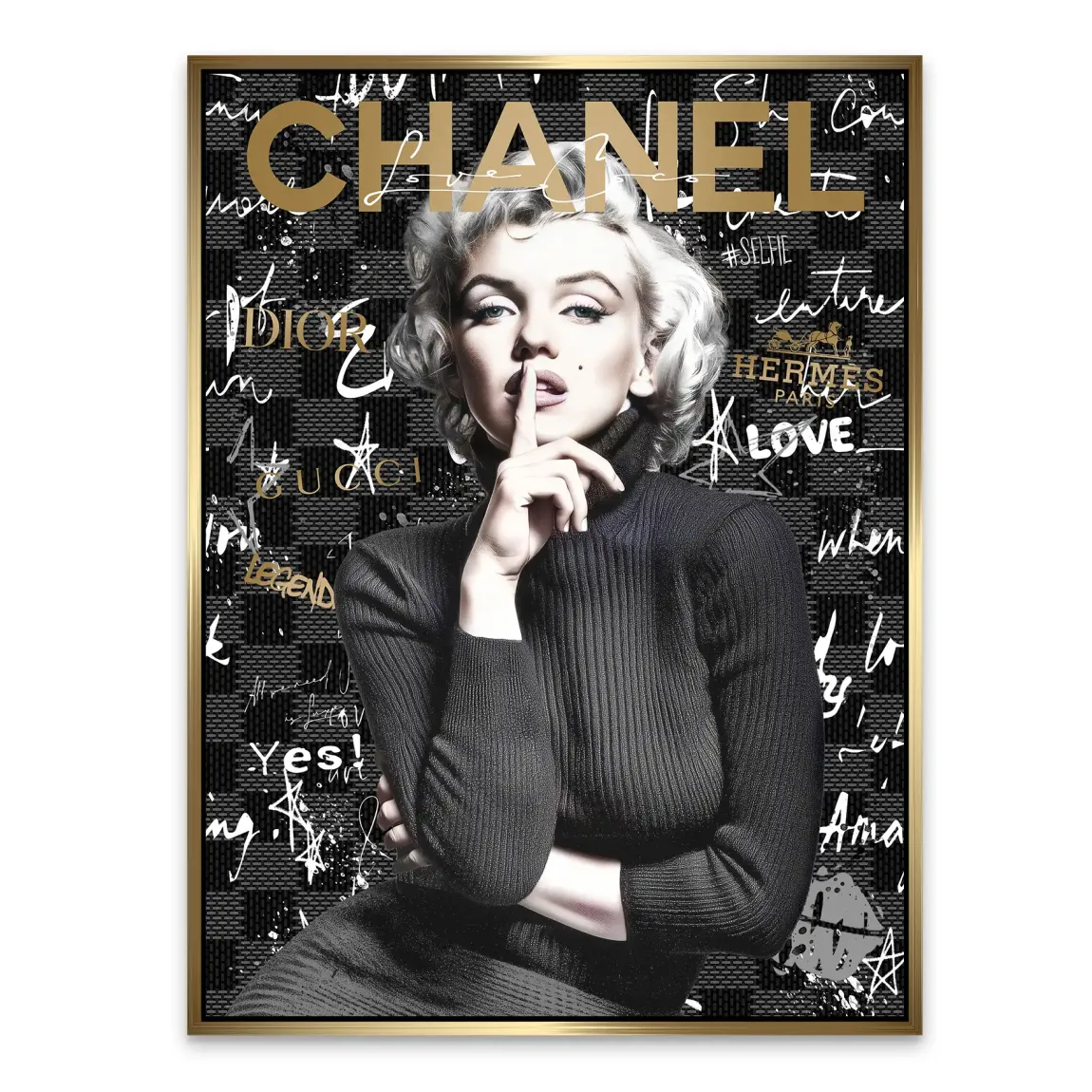 Marilyn loves Chanel Alu Dibond Bild INGALERIE