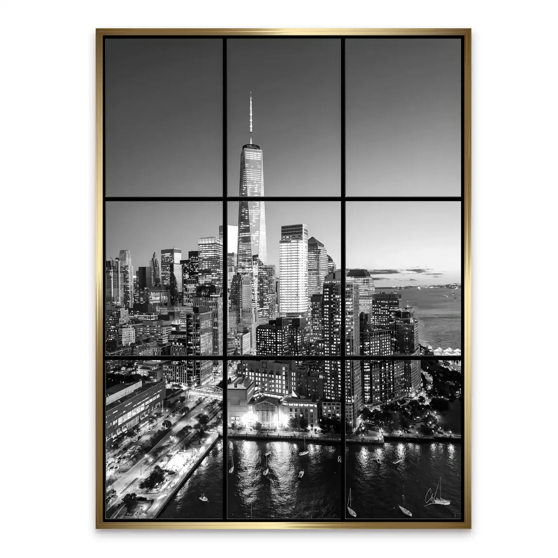 City Lights New York Alu Dibond Bild