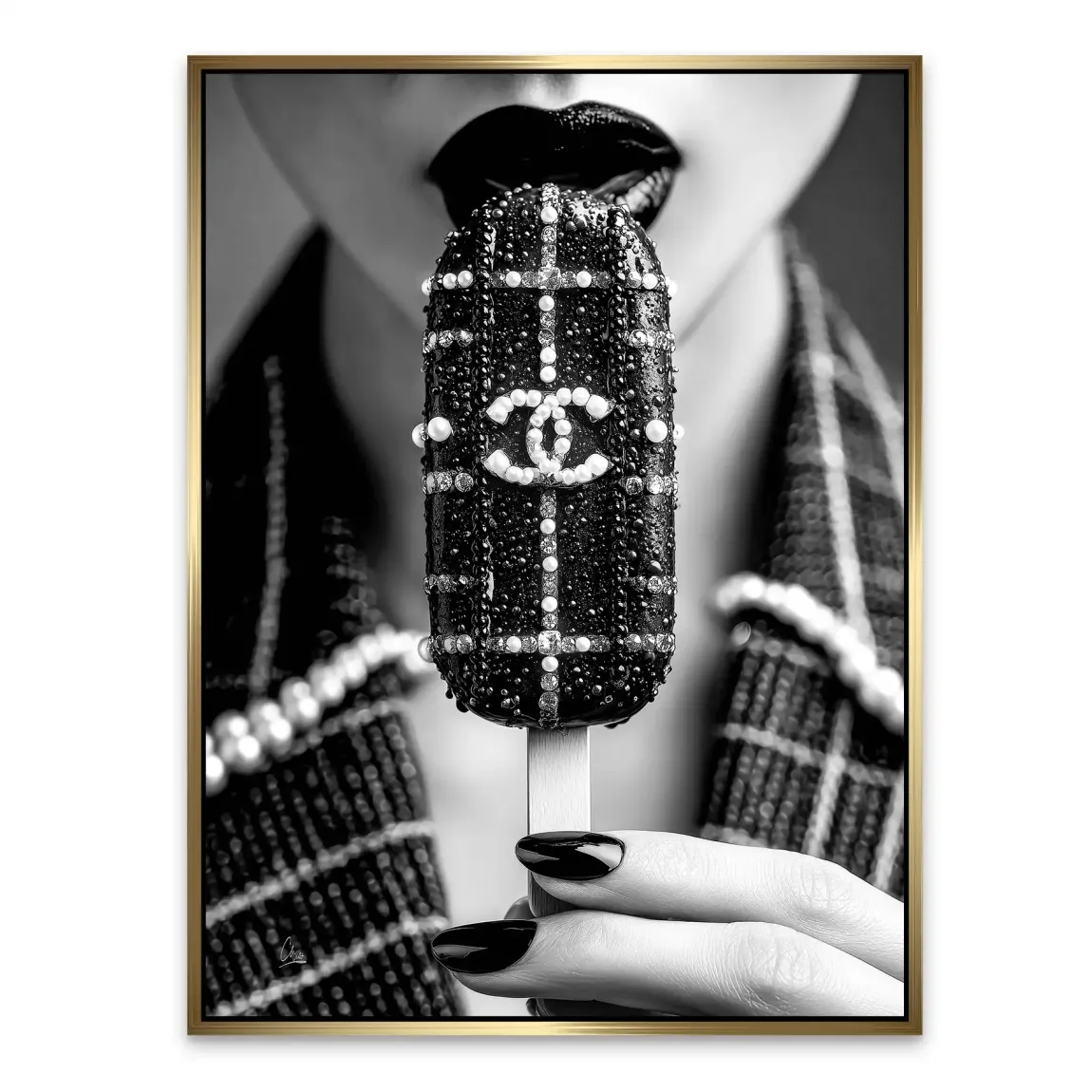 Noir Ice Couture Chanel Alu Dibond Bild