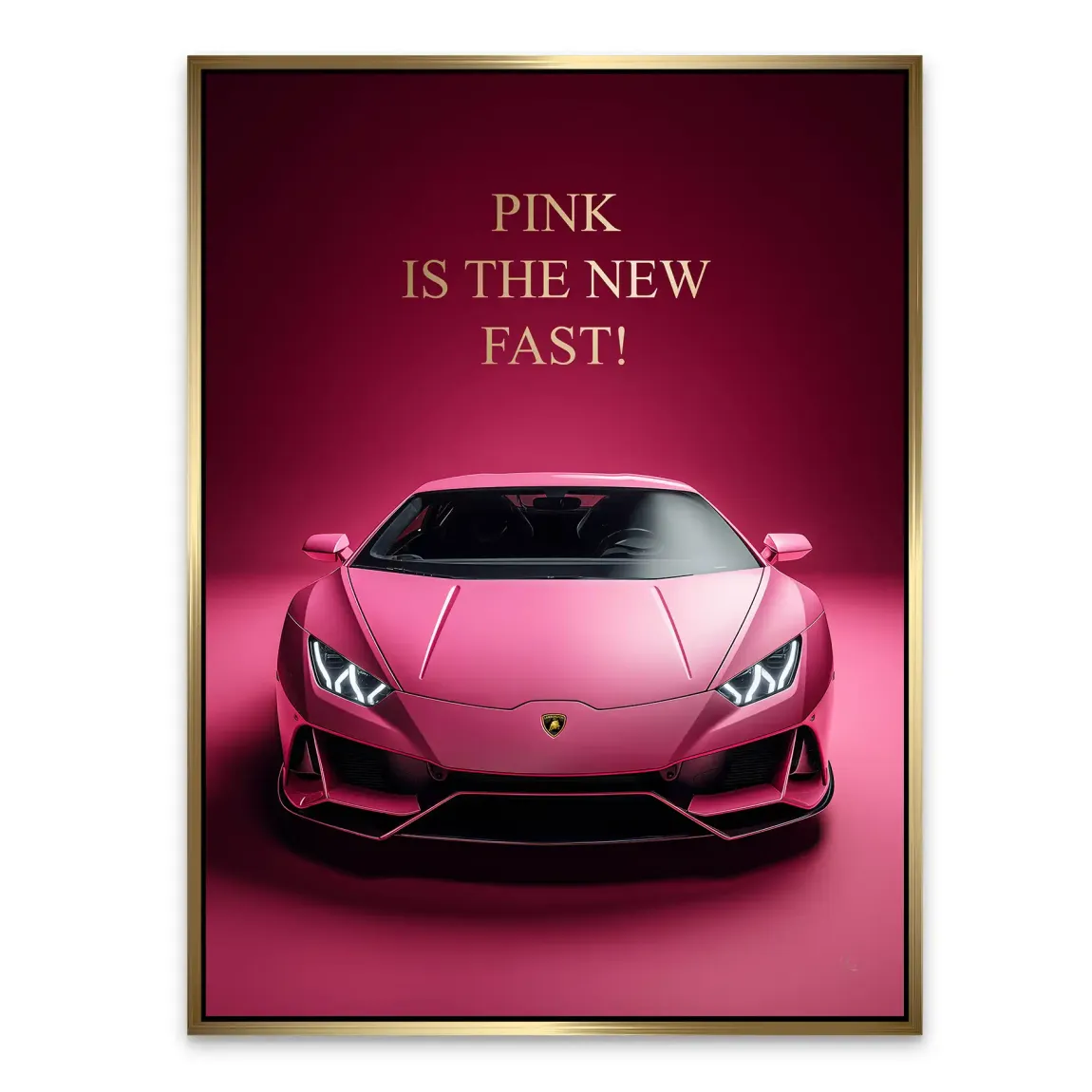 Pink Speed Lambo Alu Dibond Bild