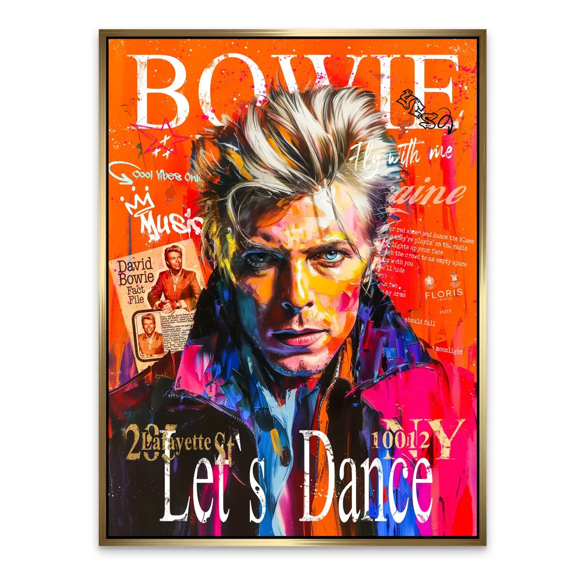 David Bowie Pop Art Vision Alu Dibond Bild INGALERIE