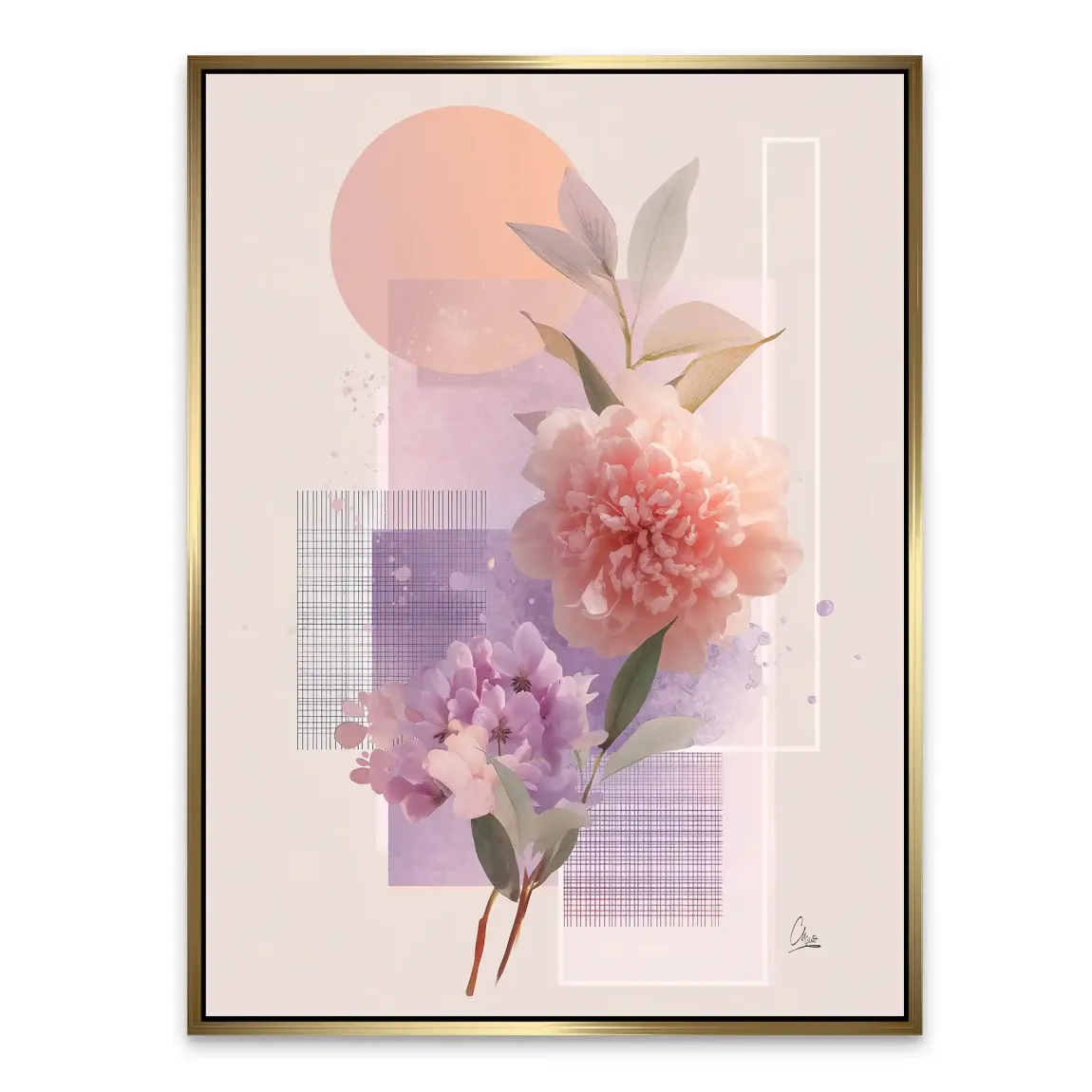 Soft Petal Harmony Alu Dibond Bild