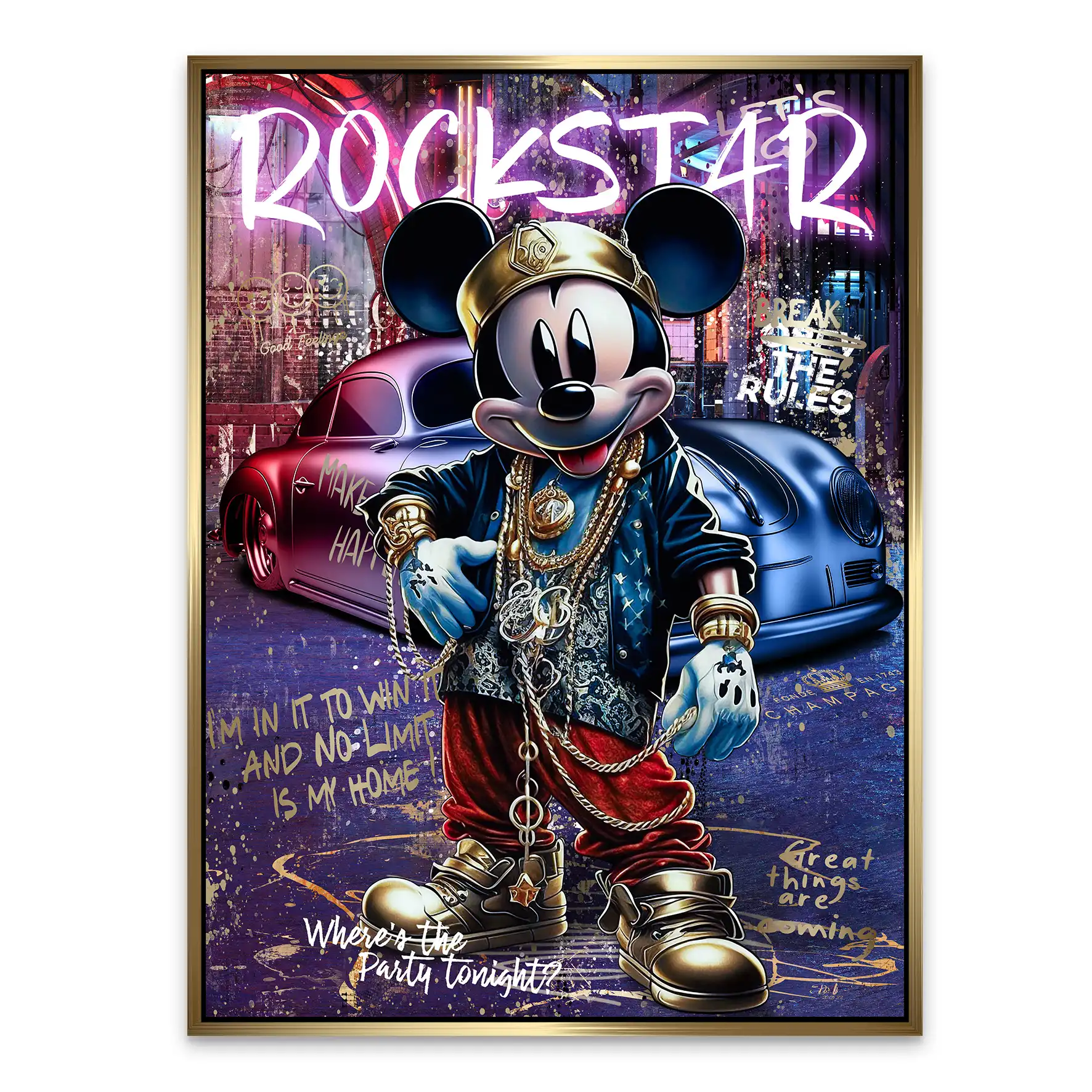Micky Rockstar AluDibond Bild INGALERIE