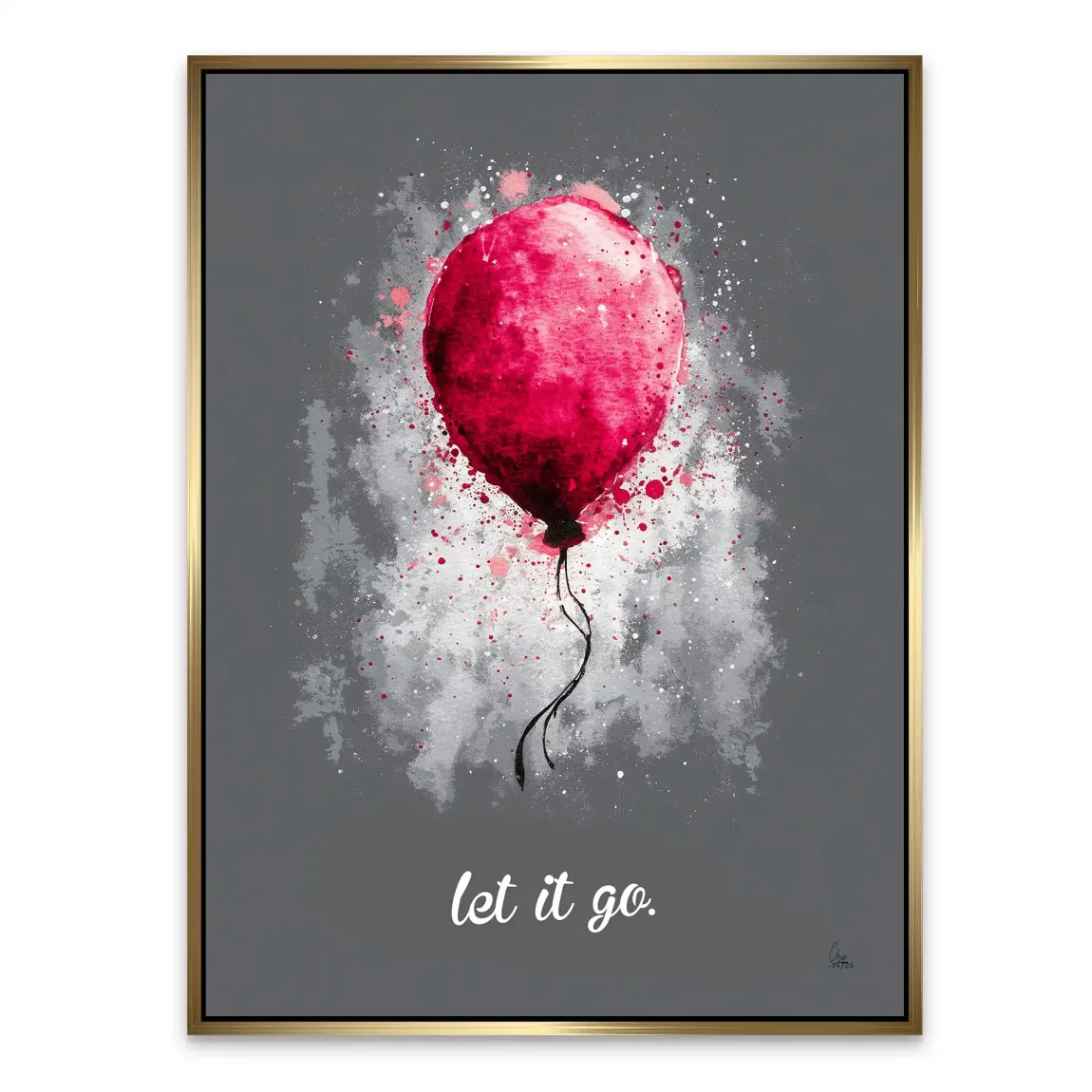 Let it go Ballon Alu Dibond Wandbild