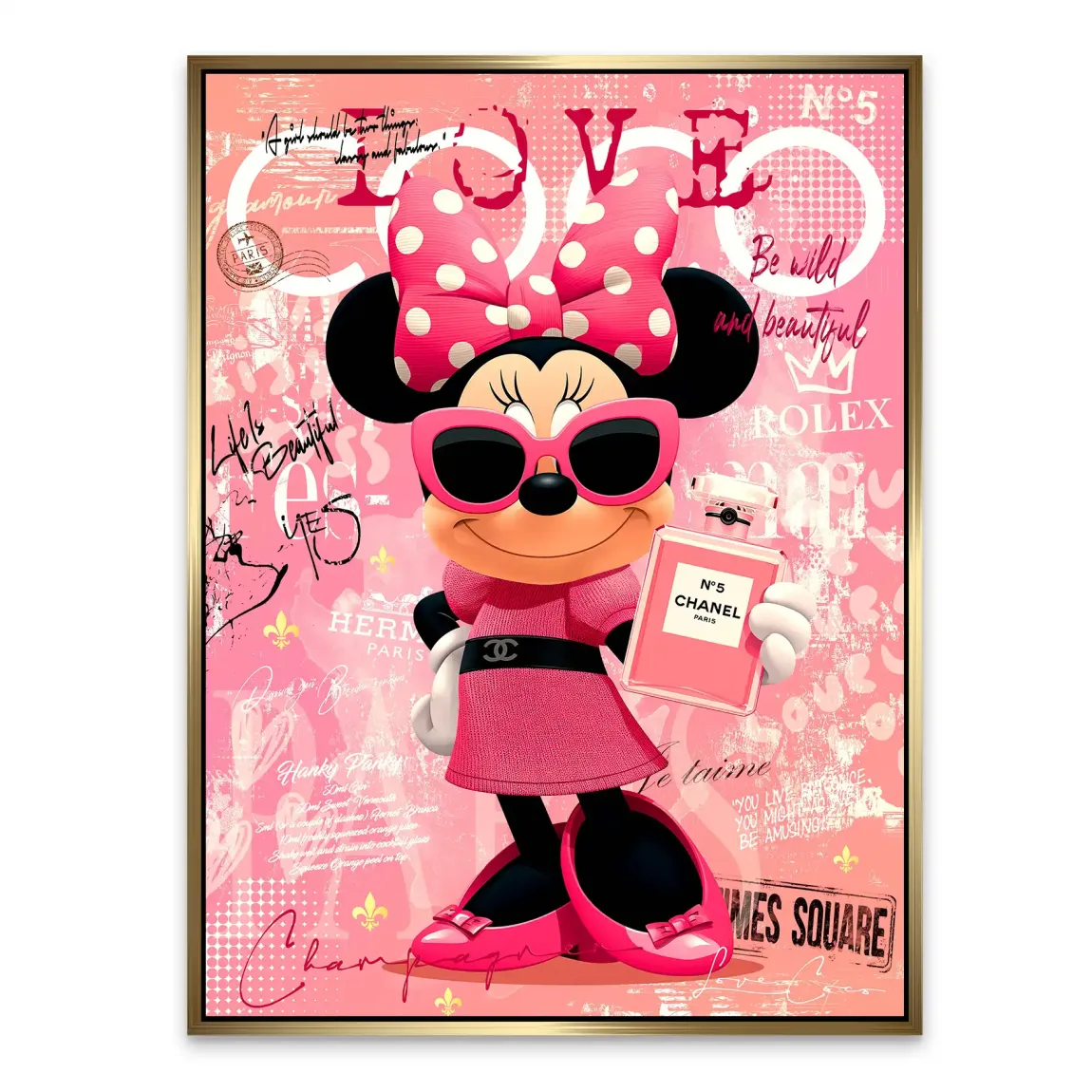 Minnie Maus Love Coco Alu Dibond Wandbild
