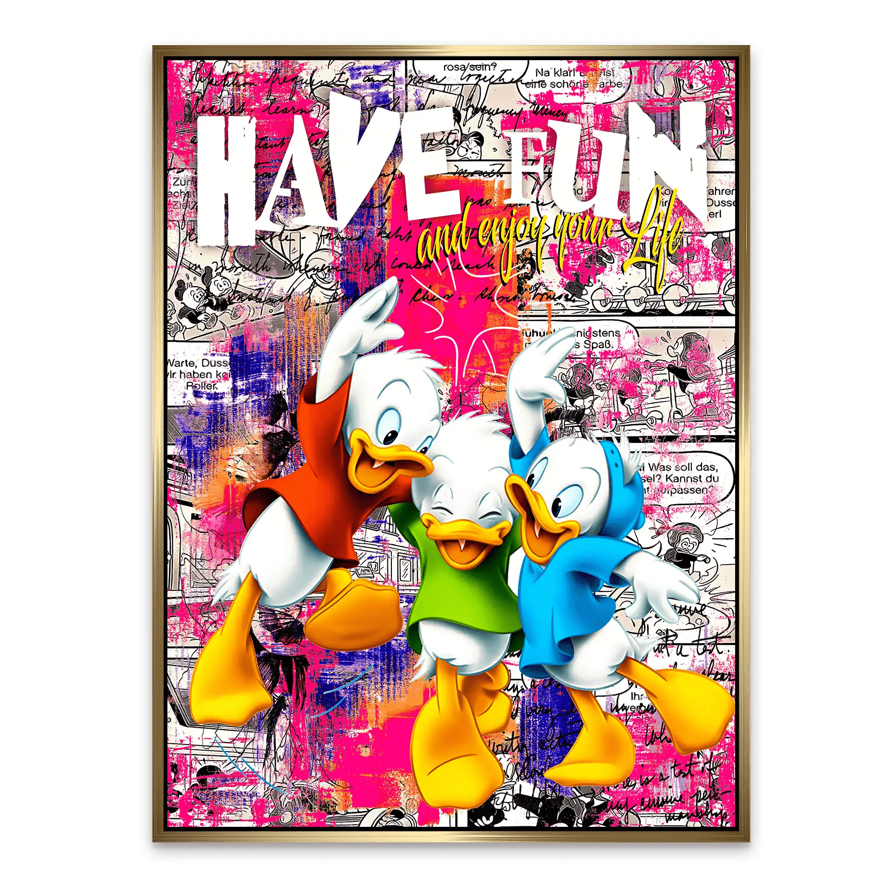 Duck Kids Pop Art AluDibond Bild INGALERIE