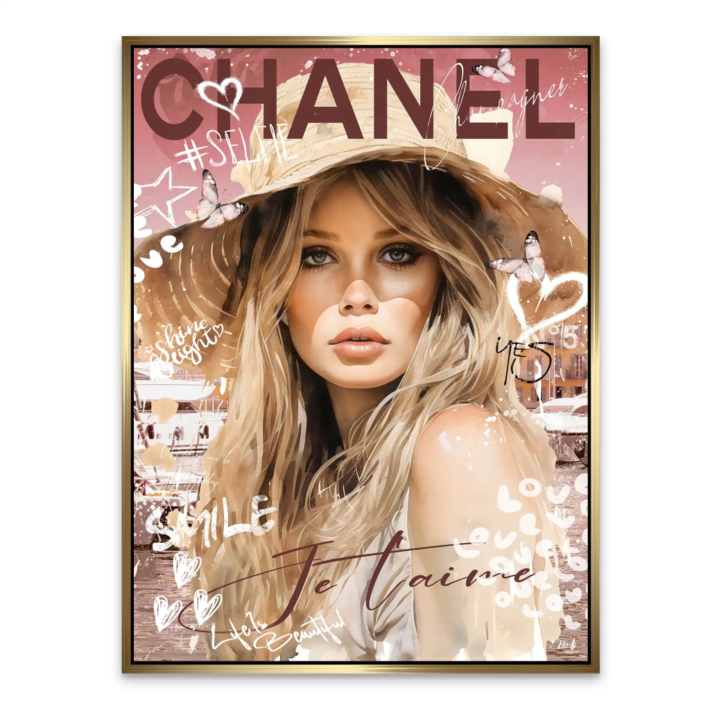 Pop Art Bardot Chanel Aludibond Bild INGALERIE