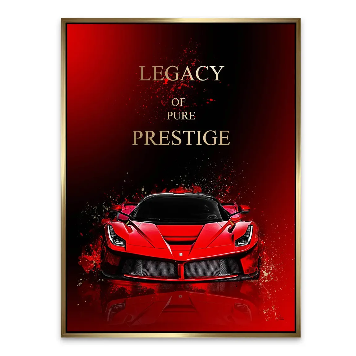 Red Prestige Ferrari Alu Dibond Bild