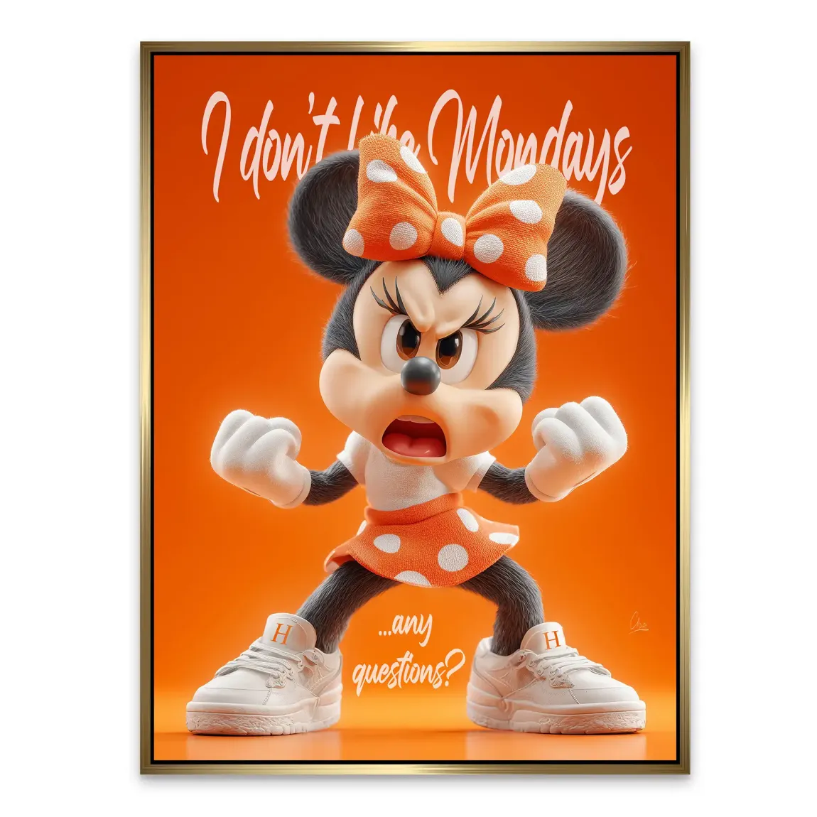 Monday Mood Minnie Maus Alu Dibond Bild