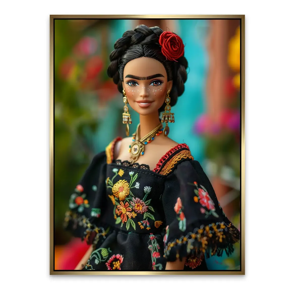Frida Barbie Smile Alu Dibond Bild