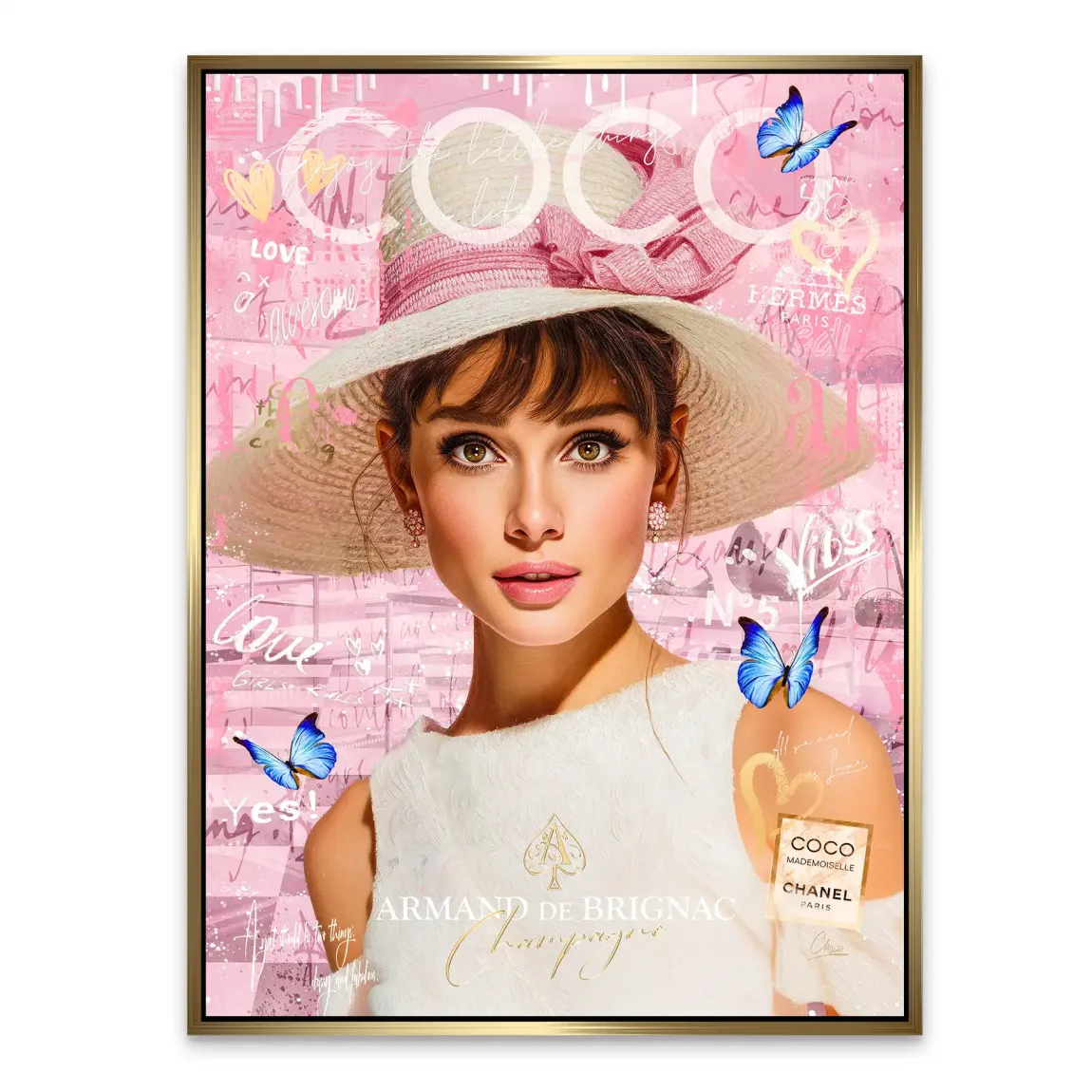 Audrey Hepburn Coco Armand Alu Dibond Bild INGALERIE