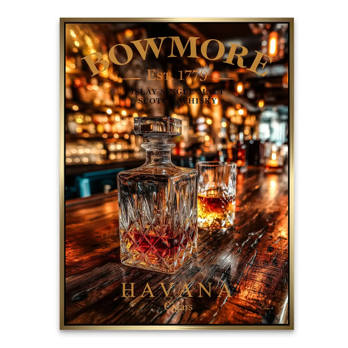Whisky Lounge Havana Alu Dibond Bild