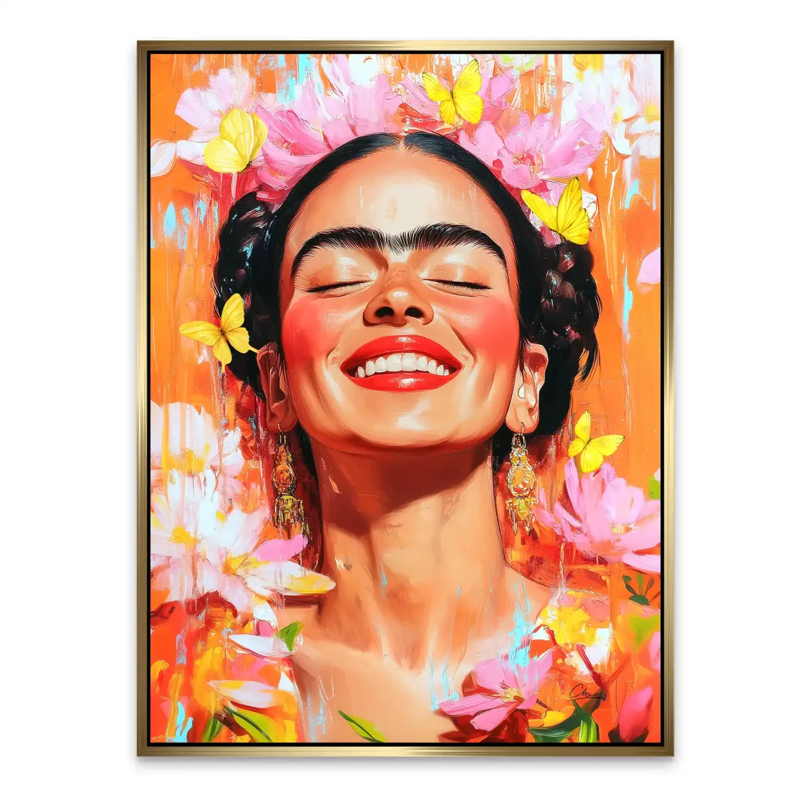 Frida Kahlo Blooming Alu Dibond Bild INGALERIE