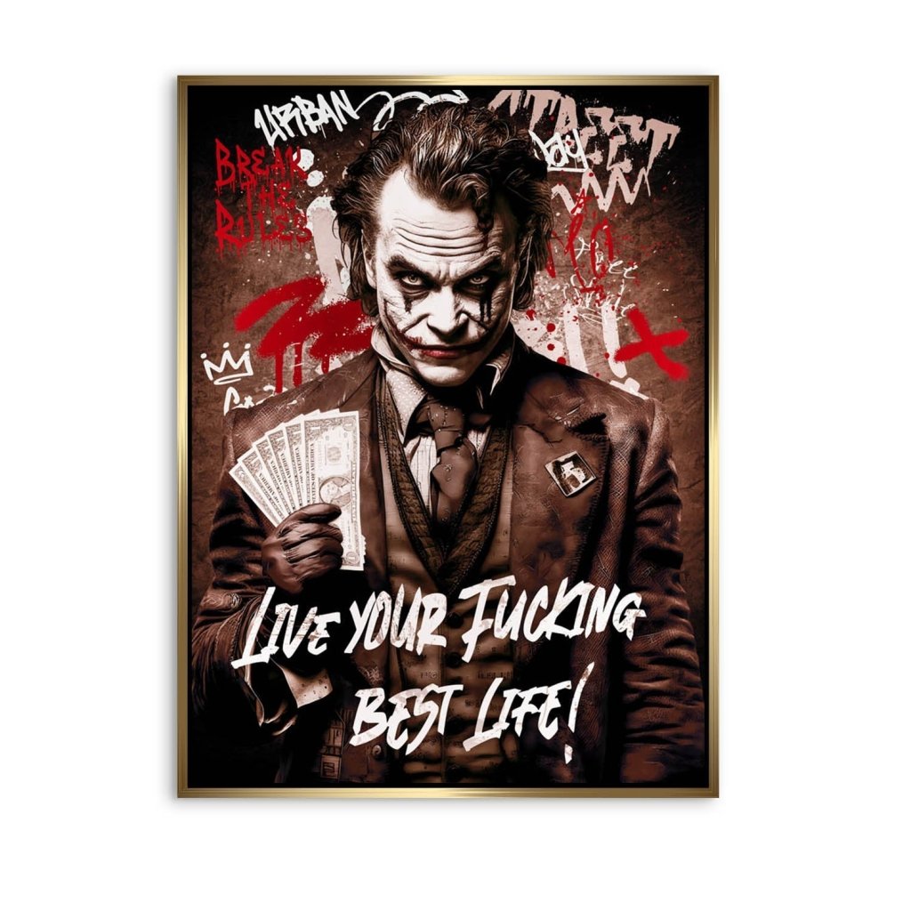 Joker Best Life Retro Style AluDibond Bild INGALERIE