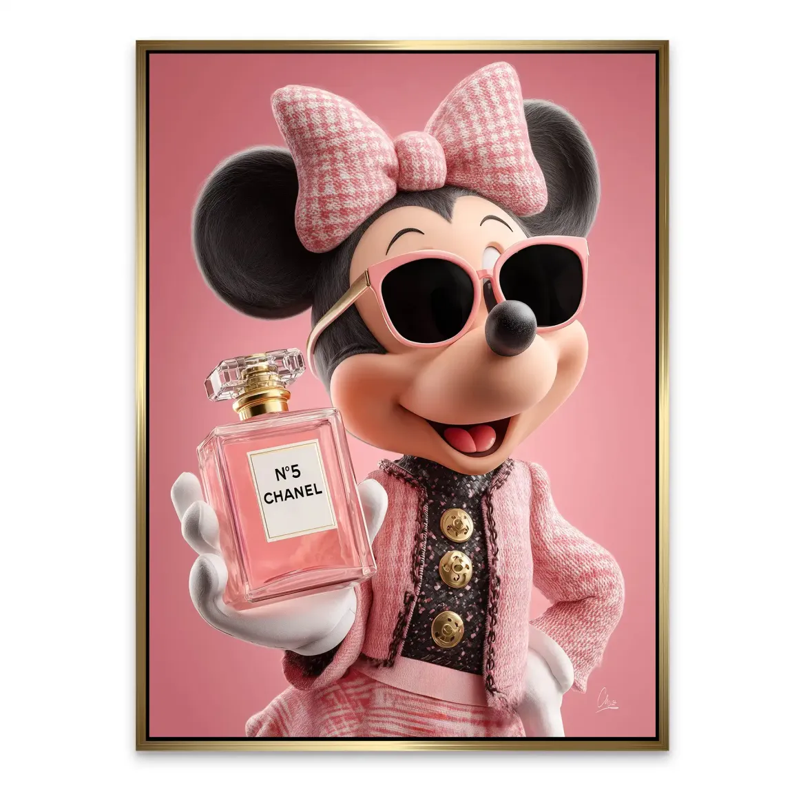 Paris Glam Minnie Maus Alu Dibond Bild