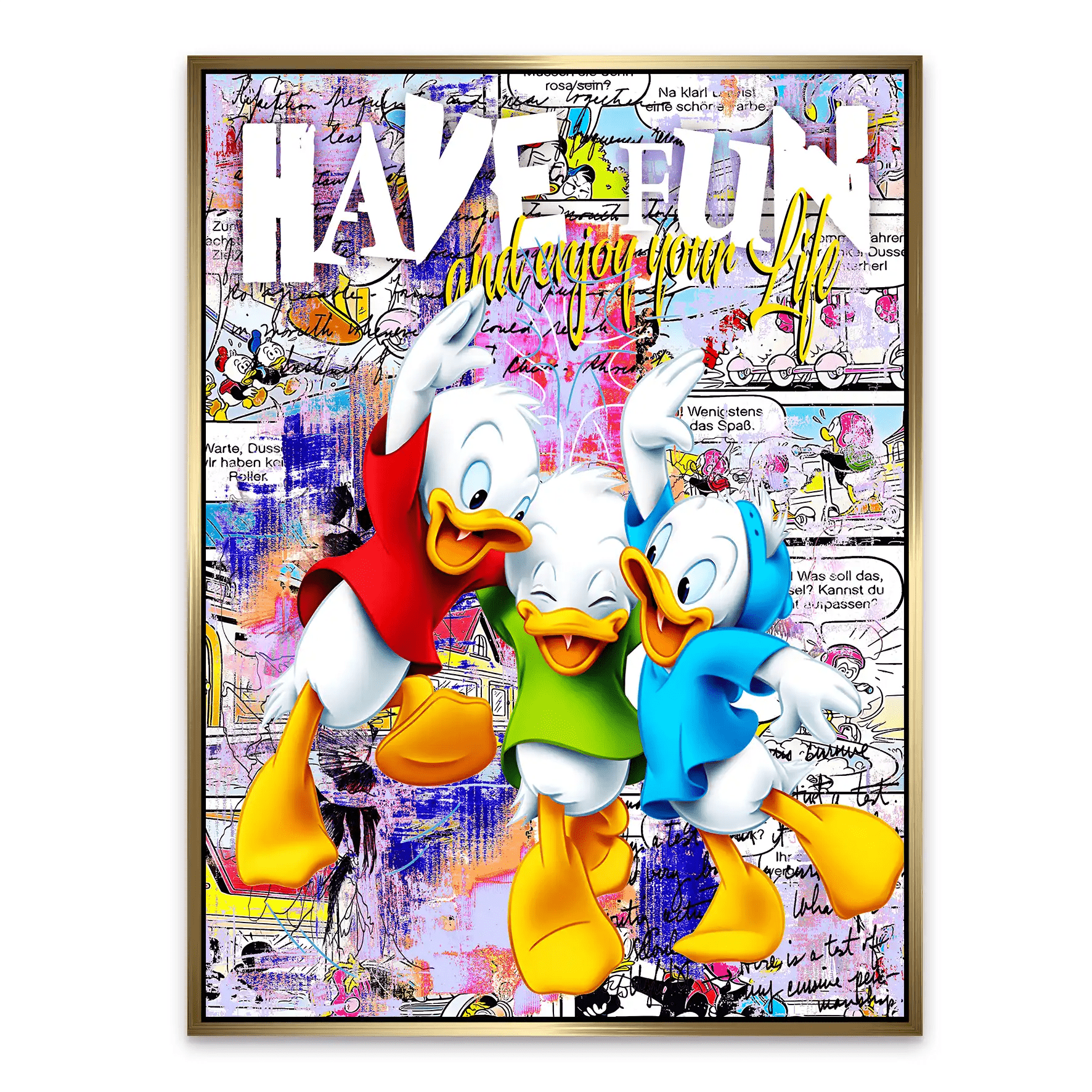 Duck Kids Nr.2 Pop Art AluDibond Bild INGALERIE