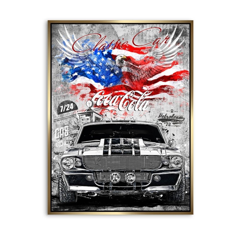 Ford Mustang Pop Art Modern Style AluDibond Bild INGALERIE