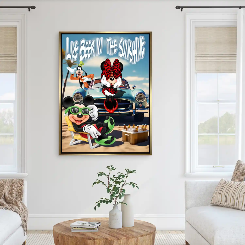 Micky & Minnie Maus like Beer AluDibond Bild INGALERIE
