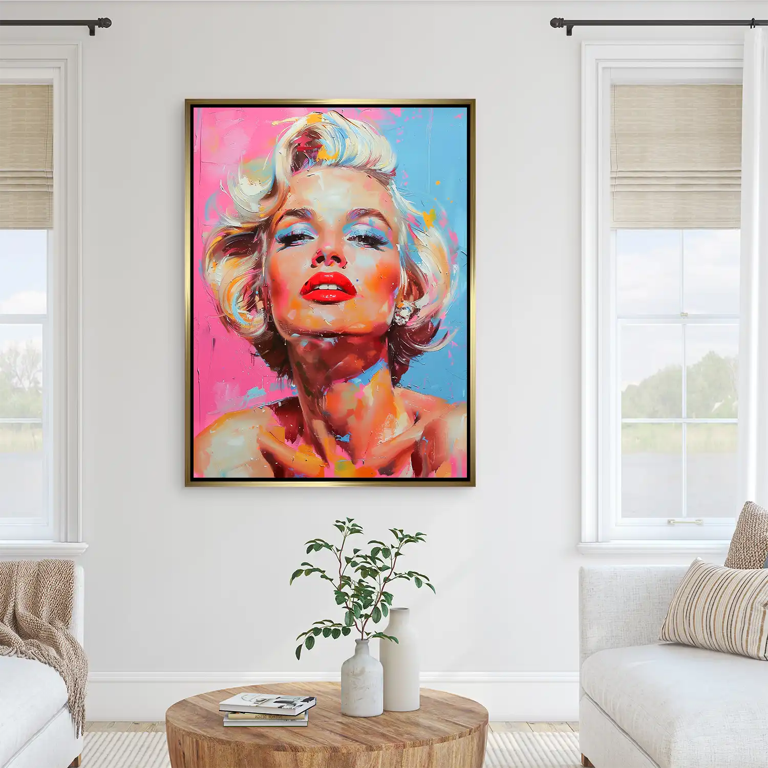Marilyn Monroe Color Style AluDibond Bild INGALERIE